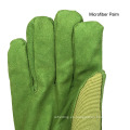 Guantes de trabajo de jardín de hojas de llave de cuero sintético